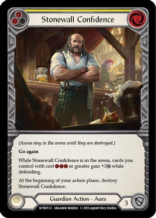 Stonewall Confidence (Yellow) (WTR073) Unlimited Edition Rainbow Foil - Welcome to Rathe
