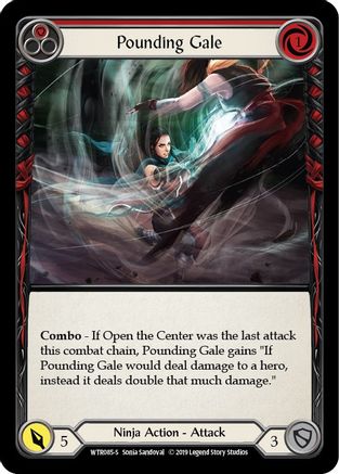 Pounding Gale (WTR085) 1st Edition Rainbow Foil - Welcome to Rathe