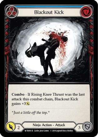 Blackout Kick (Blue) (WTR091) (Unlimited Edition) Rainbow Foil - Welcome to Rathe
