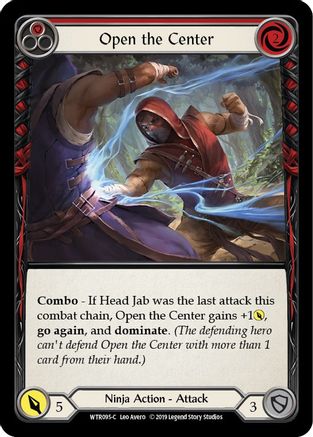 Open the Center (Red) (WTR095) 1st Edition Rainbow Foil - Welcome to Rathe