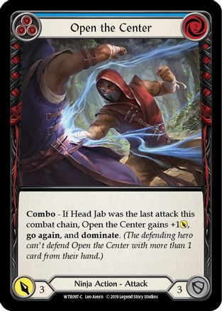 Open the Center (Blue) (WTR097) 1st Edition Rainbow Foil - Welcome to Rathe