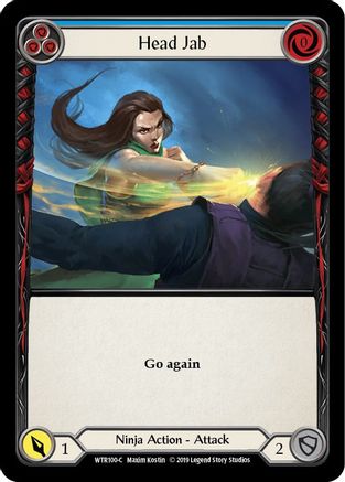 Head Jab (Blue) (WTR100) Unlimited Edition Rainbow Foil - Welcome to Rathe