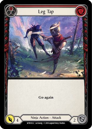 Leg Tap (Red) (WTR101) 1st Edition Rainbow Foil - Welcome to Rathe