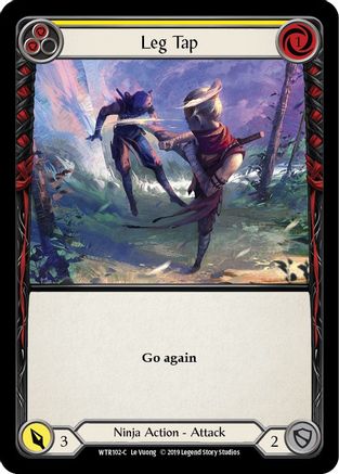 Leg Tap (Yellow) (WTR102) Unlimited Edition Rainbow Foil - Welcome to Rathe