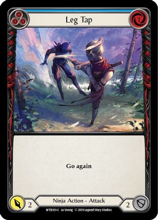 Leg Tap (Blue) (WTR103) Unlimited Edition Rainbow Foil - Welcome to Rathe