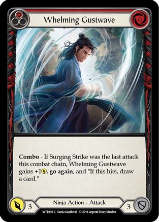 Whelming Gustwave (Red) (WTR110) 1st Edition Rainbow Foil - Welcome to Rathe