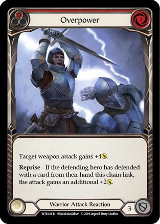 Overpower (Red) (WTR123) 1st Edition Rainbow Foil - Welcome to Rathe