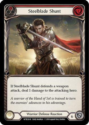 Steelblade Shunt (Red) (WTR126) (1st Edition) Rainbow Foil - Welcome to Rathe