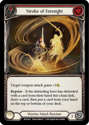 Stroke of Foresight (Red) (WTR138) Unlimited Edition Rainbow Foil - Welcome to Rathe