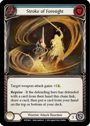 Stroke of Foresight (Blue) (WTR140) Unlimited Edition Rainbow Foil - Welcome to Rathe