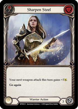 Sharpen Steel (Red) (WTR141) 1st Edition Rainbow Foil - Welcome to Rathe