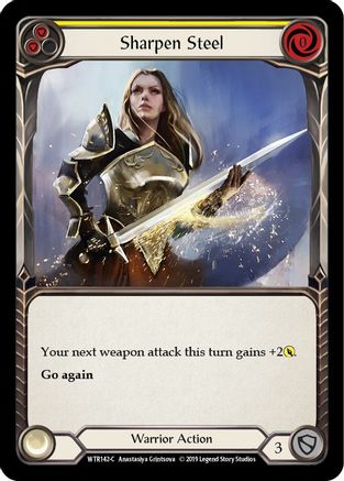 Sharpen Steel (Yellow) (WTR142) 1st Edition Rainbow Foil - Welcome to Rathe