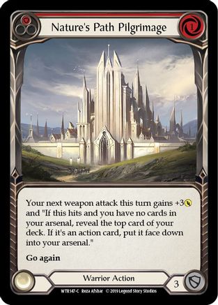 Nature's Path Pilgrimage (Red) (WTR147) 1st Edition Rainbow Foil - Welcome to Rathe