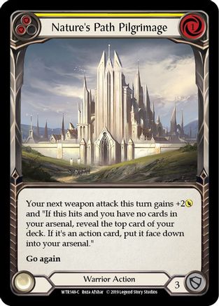 Nature's Path Pilgrimage (Yellow) (WTR148) 1st Edition Rainbow Foil - Welcome to Rathe