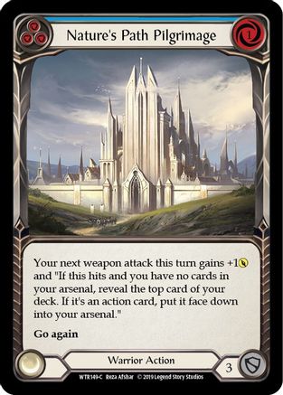 Nature's Path Pilgrimage (Blue) (WTR149) 1st Edition Rainbow Foil - Welcome to Rathe