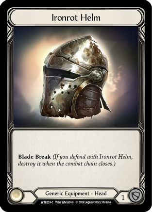Ironrot Helm (WTR155) Unlimited Edition Rainbow Foil - Welcome to Rathe