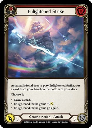 Enlightened Strike (WTR159) 1st Edition Rainbow Foil - Welcome to Rathe