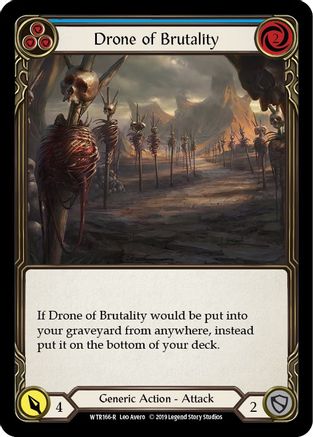 Drone of Brutality (Blue) (WTR166) Unlimited Edition Rainbow Foil - Welcome to Rathe