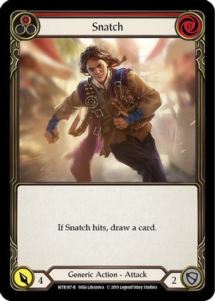 Snatch (Red) (WTR167) 1st Edition Rainbow Foil - Welcome to Rathe