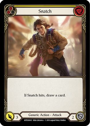 Snatch (Yellow) (WTR168) 1st Edition Rainbow Foil - Welcome to Rathe