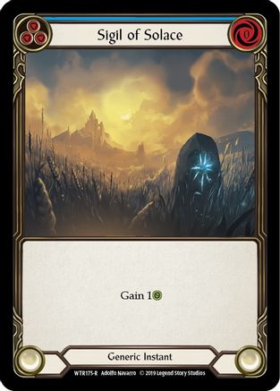 Sigil of Solace (Blue) (WTR175) 1st Edition Rainbow Foil - Welcome to Rathe
