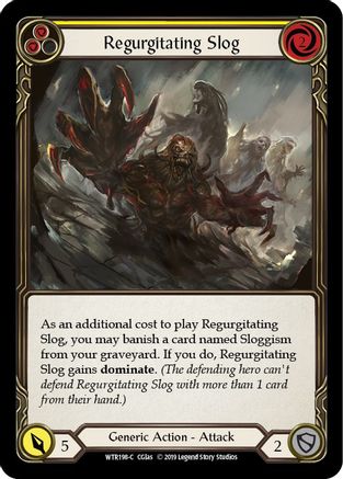 Regurgitating Slog (Yellow) (WTR198) (1st Edition) Rainbow Foil - Welcome to Rathe