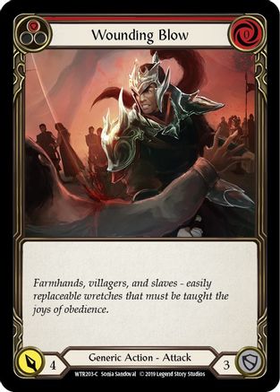 Wounding Blow (Red) (WTR203) (Unlimited Edition) Rainbow Foil - Welcome to Rathe