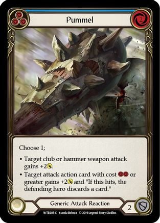Pummel (Blue) (WTR208) 1st Edition Rainbow Foil - Welcome to Rathe