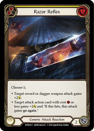 Razor Reflex (Yellow) (WTR210) Unlimited Edition Rainbow Foil - Welcome to Rathe