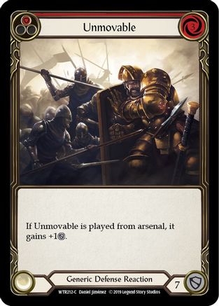 Unmovable (Red) (WTR212) 1st Edition Rainbow Foil - Welcome to Rathe