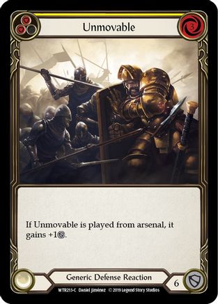 Unmovable (Yellow) (WTR213) Unlimited Edition Rainbow Foil - Welcome to Rathe