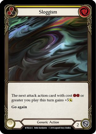 Sloggism (Yellow) (WTR222) 1st Edition Rainbow Foil - Welcome to Rathe