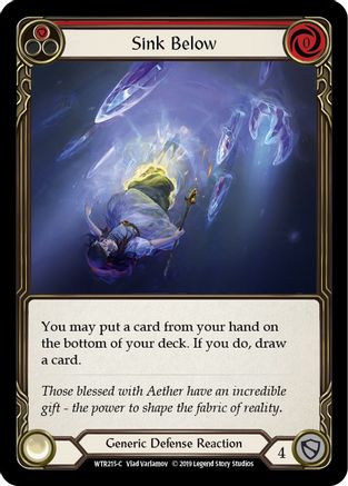 Sink Below (Red) (WTR215) (1st Edition) Rainbow Foil - Welcome to Rathe