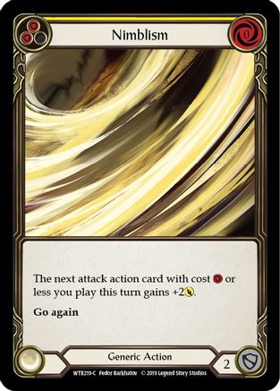 Nimblism (Yellow) (WTR219) 1st Edition Rainbow Foil - Welcome to Rathe