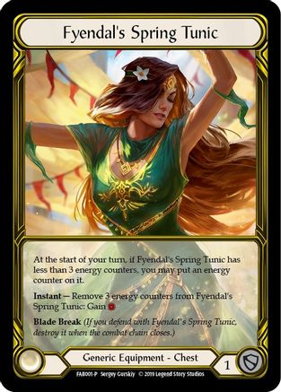 Fyendal's Spring Tunic (Golden) (FAB001) (1st Edition) Cold Foil - FaB Promos