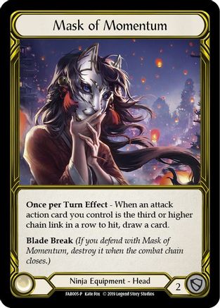 Mask of Momentum (Golden) - FAB005 (FAB005) - Flesh and Blood: Promo Cards