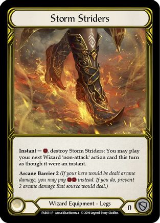Storm Striders (Golden) -  FAB011 (FAB011) - Flesh and Blood: Promo Cards