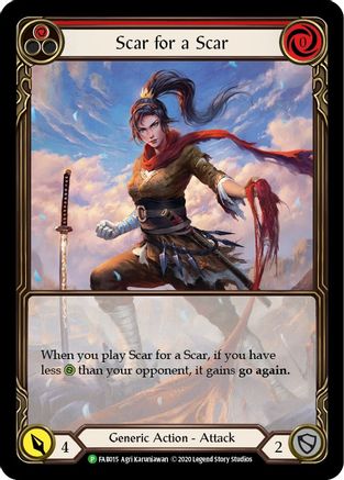 Scar for a Scar - FAB015 (FAB015) 1st Edition Rainbow Foil - Flesh and Blood: Promo Cards