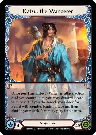Katsu, the Wanderer - HER003 1st Edition Cold Foil (HER003) - Flesh and Blood: Promo Cards