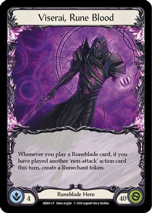 Viserai, Rune Blood - HER011 (HER011) 1st Edition Cold Foil - Flesh and Blood: Promo Cards