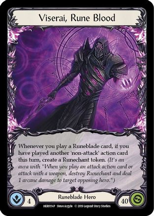 Viserai, Rune Blood (Rainbow) - HER019 (HER019) 1st Edition Rainbow Foil - Flesh and Blood: Promo Cards