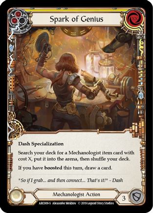 Spark of Genius (ARC009) 1st Edition Rainbow Foil - Arcane Rising