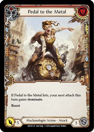Pedal to the Metal (Red) (ARC011) 1st Edition Rainbow Foil - Arcane Rising