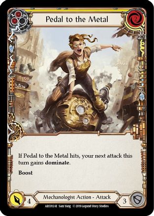 Pedal to the Metal (Yellow) (ARC012) 1st Edition - Arcane Rising