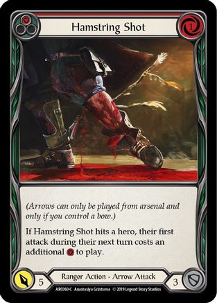 Hamstring Shot (Red) (ARC060) (Unlimited Edition) Rainbow Foil - Arcane Rising