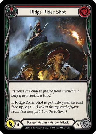 Ridge Rider Shot (Red) (ARC063) (Unlimited Edition) Rainbow Foil - Arcane Rising