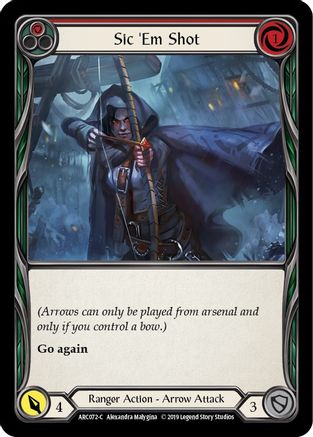 Sic 'Em Shot (Red) (ARC072) (Unlimited Edition) Rainbow Foil - Arcane Rising