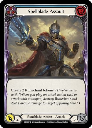 Spellblade Assault (Blue) (ARC087) (Unlimited Edition) Rainbow Foil - Arcane Rising