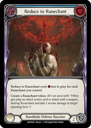 Reduce to Runechant (Blue) (ARC090) (Unlimited Edition) Rainbow Foil - Arcane Rising