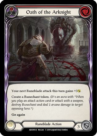 Oath of the Arknight (Red) (ARC091) (1st Edition) Rainbow Foil - Arcane Rising